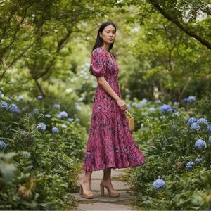 NWT Ulla Johnson Thelma Midi Dress Size 2 $490